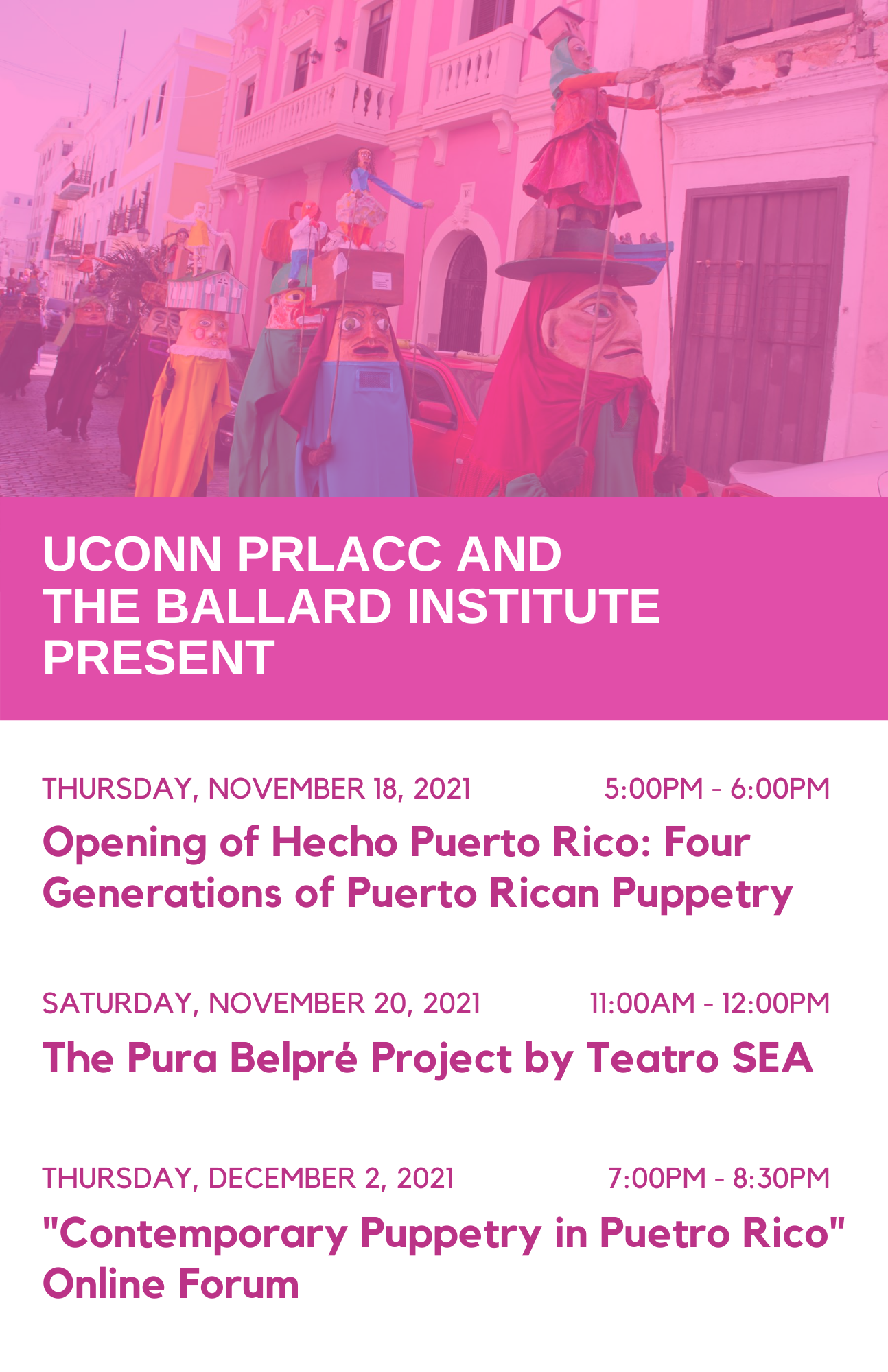 PRLACC, Ballard Puppetry Events